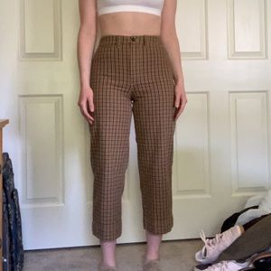 NWT patterned wide leg crop pant